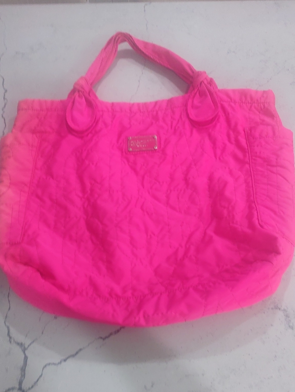 Marc By Marc Jacobs Extra Large Bright Pink Quilted Tote Bag